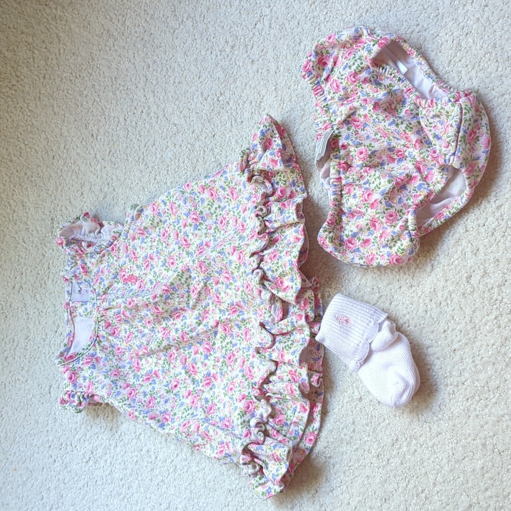 3 For $30. Ralph Lauren floral outfit and socks